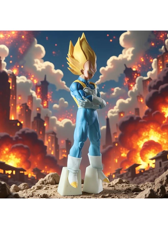 Dragon Ball Vegeta Beiji Yellow Hair Hands In Pockets Statue Anime Collectible Decor - Image 3